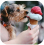 dog licks ice cream