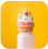 ice cream in a cup with milk